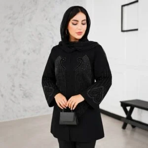 مانتو کتی زنانه نگین کوبی هدا CH213461